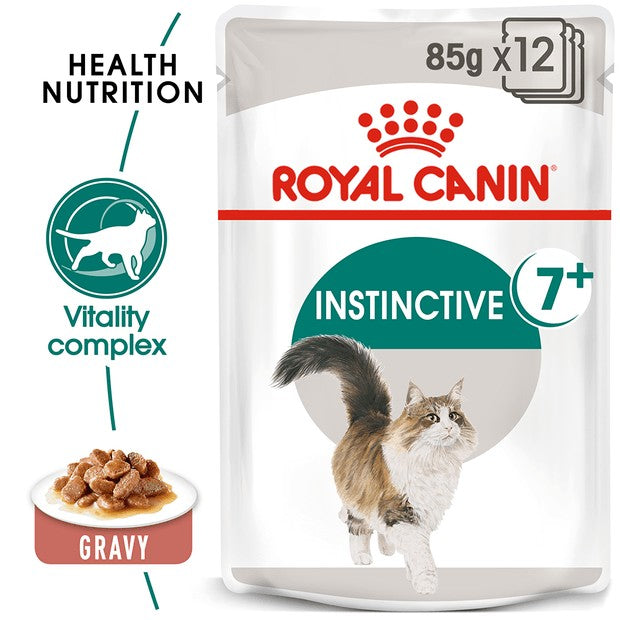 Royal Canin Adult Instinctive 7 Plus Gravy Wet Cat Food Pouches