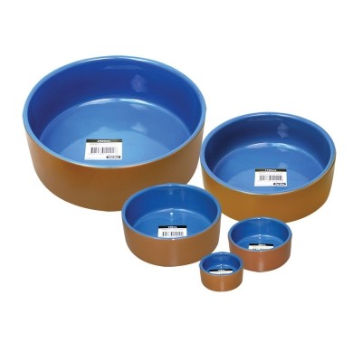 Pet One Terracotta Blue Glazed Bowls
