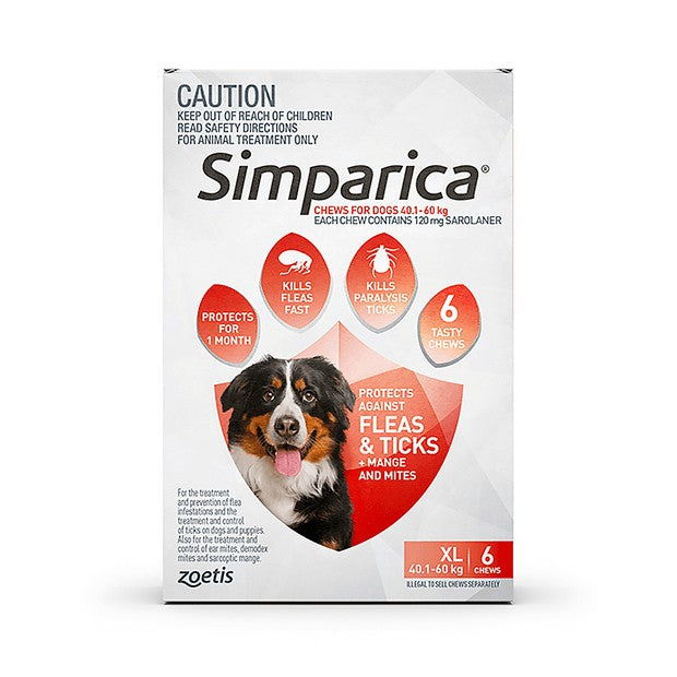 Simparica Flea Tick Chews Extra Large Dog