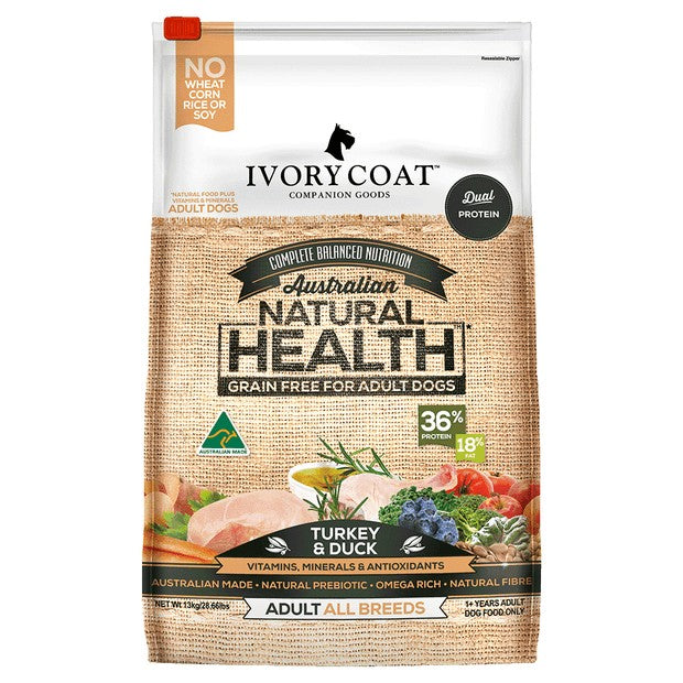 Ivory Coat Grain Free Dry Dog Food Adult Turkey And Duck (DISC)