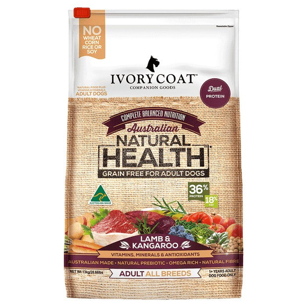 Ivory Coat Grain Free Dry Dog Food Adult Lamb And Kangaroo