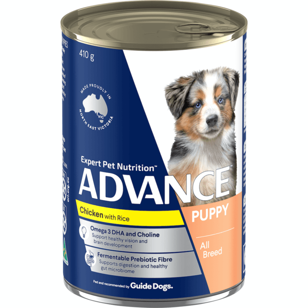 Advance Wet Dog Food Cans Puppy Plus Growth Chicken And Rice