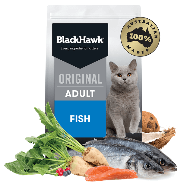 Black Hawk Dry Cat Food Adult Fish