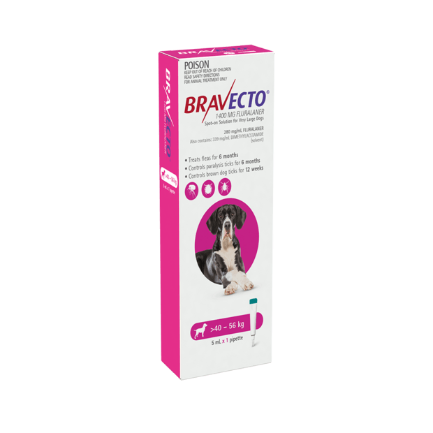 Bravecto Spot On For Dogs Pink