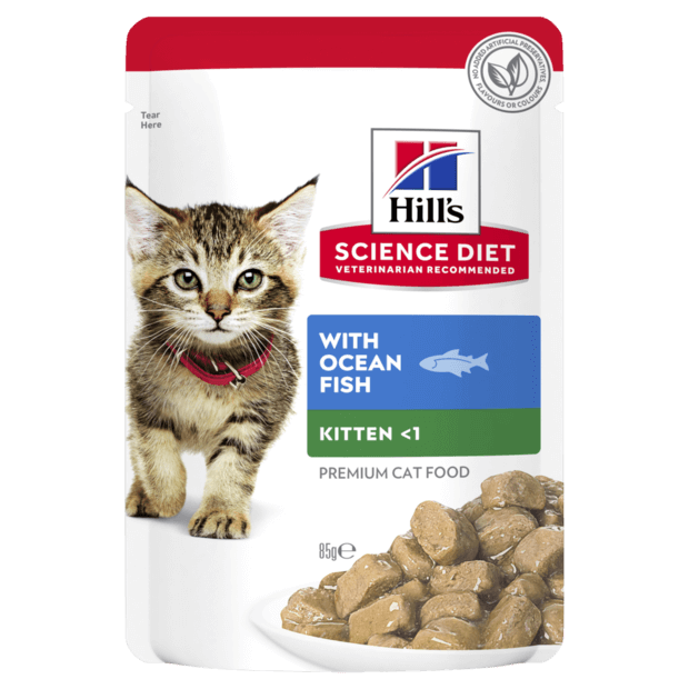 Hills Science Diet Kitten Ocean Fish Cat Food Pouches